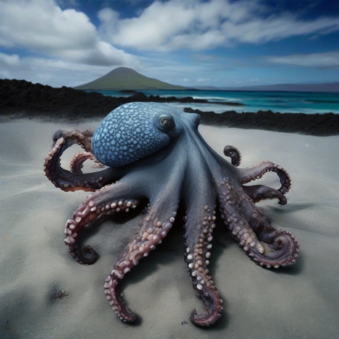 Descubren un raro y diminuto pulpo azul en las islas Galápagos: