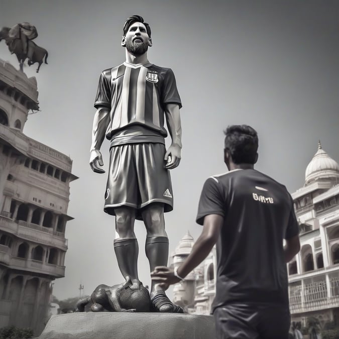 Retiran la estatua gigante de Messi en India a cinco meses de su inauguración: los inquietantes motivos